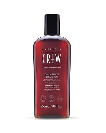 American Crew Daily Silver Shampoo - Ежедневный шампунь для седых волос 250 мл - hairs-russia.ru